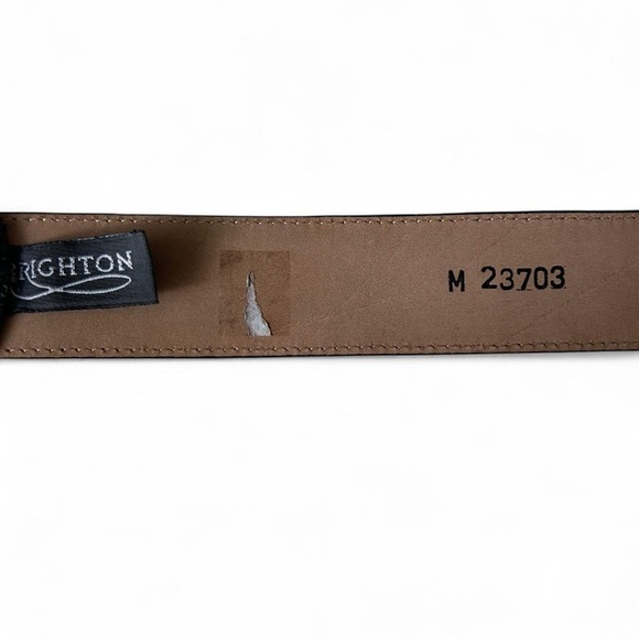 Vintage Brighton Black Belt w/ Chunky Silver + Gold Buckle | Size M main image 4